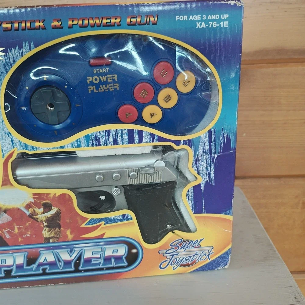 Power Player Super Joystick & Power Gun Game‎ Blue Vintage Original 1999 C5